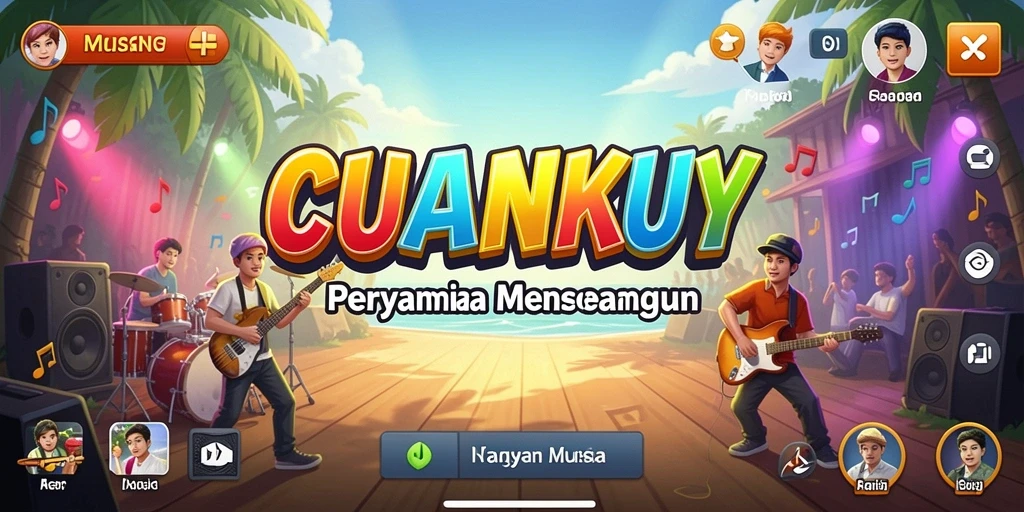 Tampilan seru gameplay CUANKUY saat bermain musik.