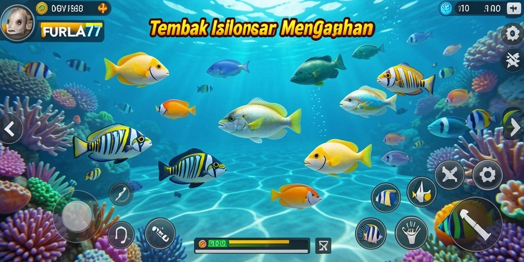 Tampilan gameplay FURLA77 yang seru dengan aksi Tembak Ikan.