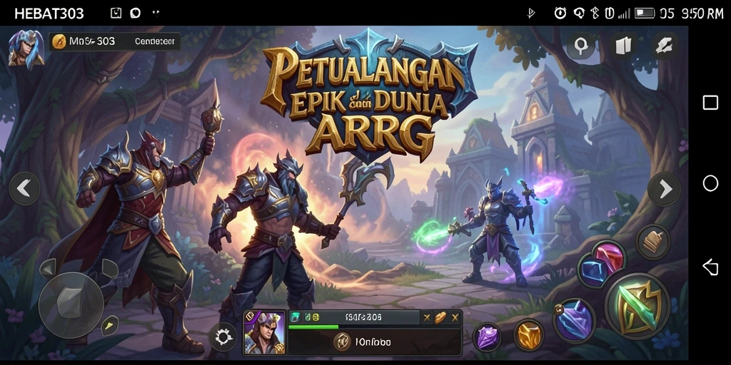 Tampilan gameplay HEBAT303 dengan aksi bertarung yang intens.