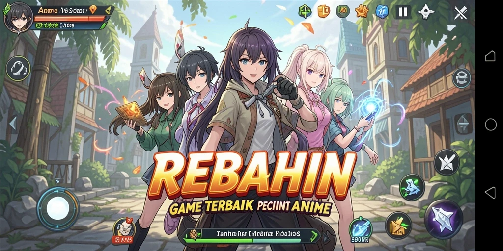 Tampilan gameplay seru di dunia Anime yang memukau.