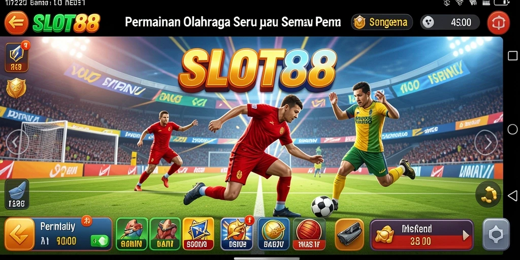 Tampilan menarik dari gameplay di SLOT88 dengan aksi olahraga yang seru.