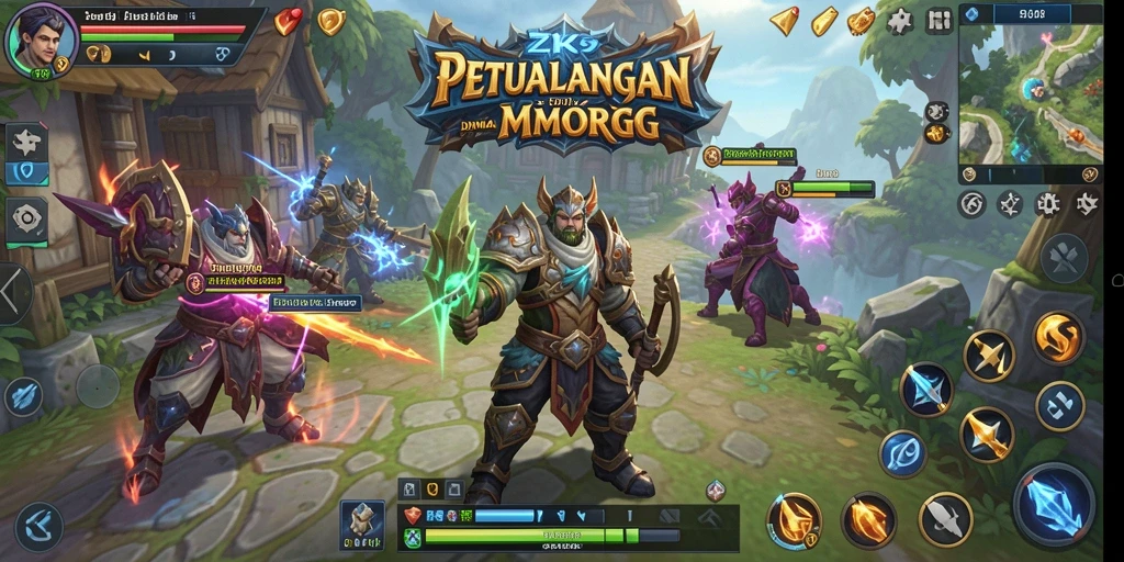 Gameplay menampilkan aksi seru di dunia MMORPG ZK9.